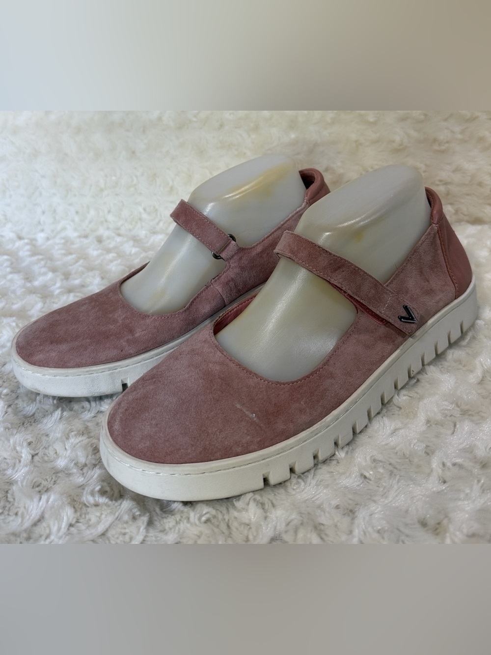 Vionic Uptown Dusty Rose Suede Mary Jane Flats, sz 8.5